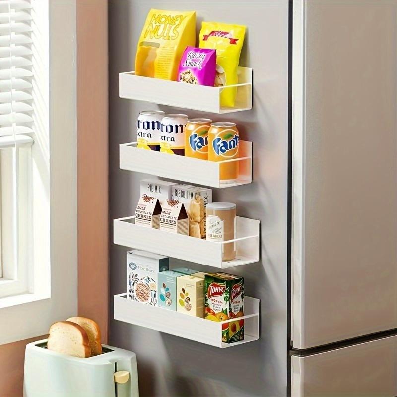 Magnetic Side Storage Rack Set, Suitable for Refrigerator and Washing Machine Side, No Need for Drilling Installation, Seasoning