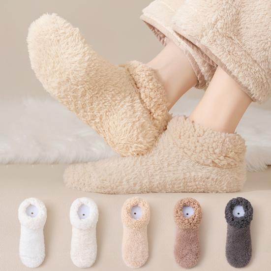 Fuzzy Socks for Women Non-slip Fluffy Home Floor Socks Soft Cozy Fleece Slipper Socks Winter Warm Ankle Socks
