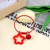 Creative  Keyrings Open Ring Buckle Hollow Out Star Pendant Colored Keychain For Diy Jewelry Making Key Ring Accessories