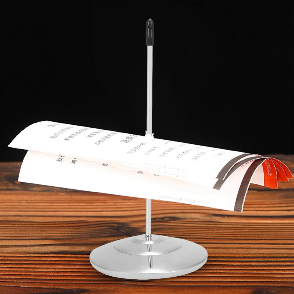 Solid Base Paper Memo Holder Silver Receipt Holder Spike Practical Receipt Spike Space Saving