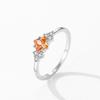 Ada Jewelry Joyas De Plata De Ley 925 Luxury Elegant Female Sterling Silver Champagne Flash Zircon Ring