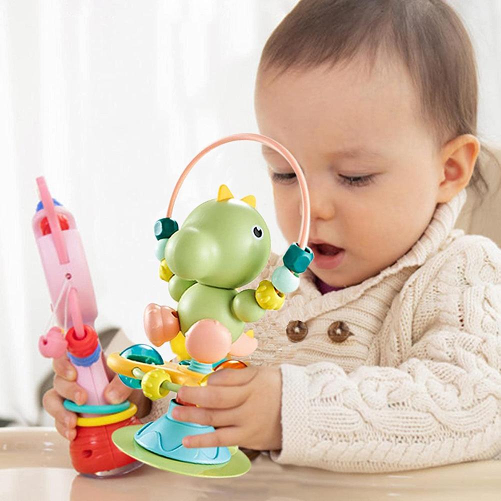Baby Rattles Cartoon Baby Rattle Toy with Suction Cups Improve Babies Finger Flexibility Hand Eye