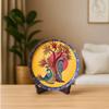Metal Gondh Single Wall Plate for Home Decoration with 10 Inch Stand|Wall Arts For Living Room,Bedroom and Office Decor|Aesthetic Room Decor Items