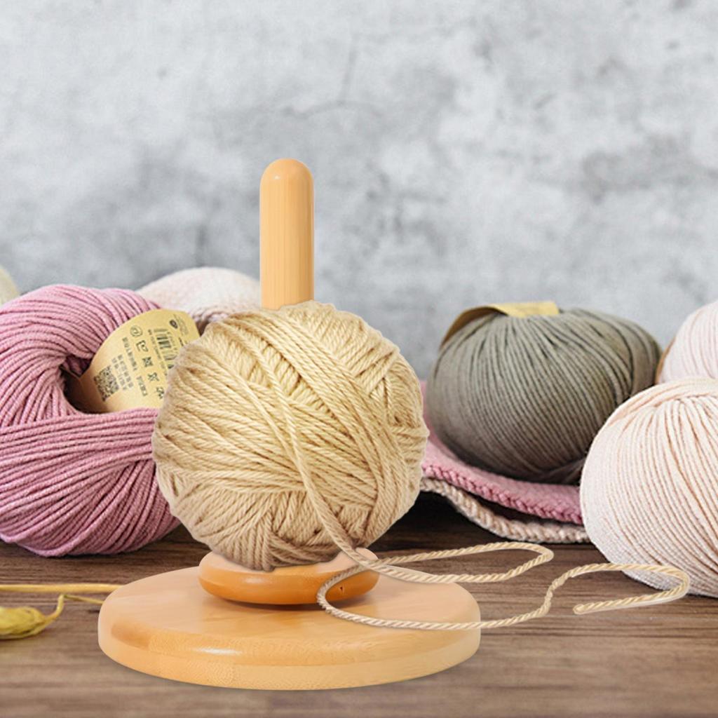 Деревянный держатель для пряжи, крючок/спицы, моталка для пряжи с вращением на 360 градусов для рукоделия, вязания, ткачества, вышивания