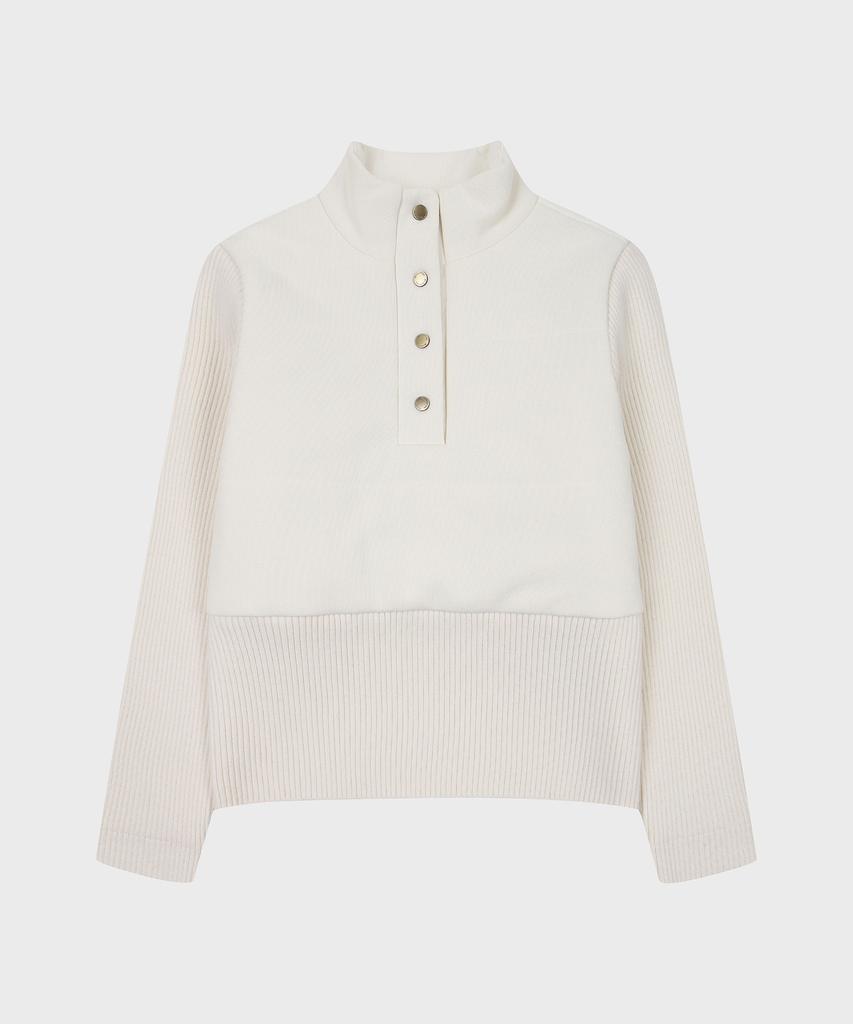 HELVESKO Anorak Padded Jumper Sweater (Ivory)