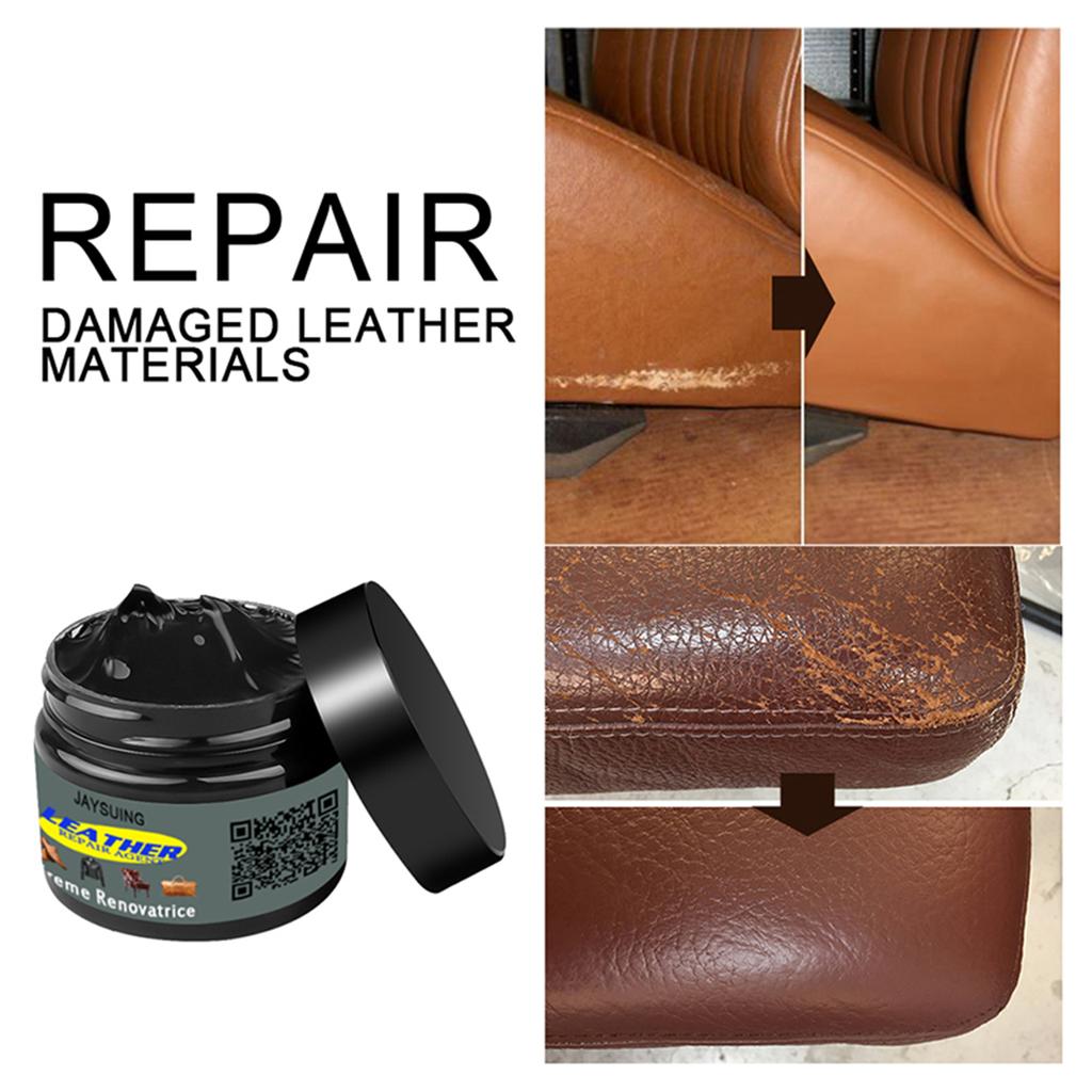 Leather Recoloring Paste Super-fast Drying Leather Repair Gel for Leather & Vinyl Couches Boat Car Seats Furniture