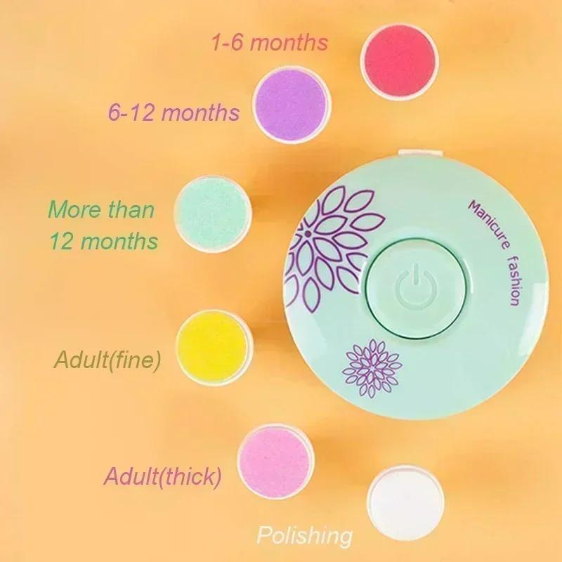 Нетоксичный Электрический Триммер для Ногтей Младенца Детские Товары Полировщик Ногтей Ребенка Инструмент Набор для Ухода Легко Подстригать Пилочка для Ногтей Вещи для Новорожденного Ребенка Аксессуары для Малыша