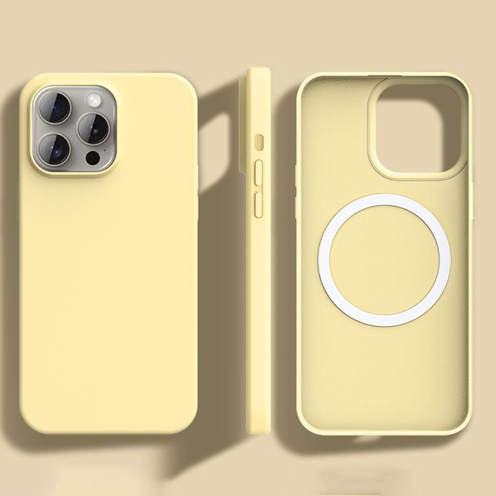 Чехол для iPhone 14 Pro, совместимый с MagSafe, ультратонкий, из жидкого силикона + ПК, чехол для телефона