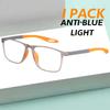 1 шт. Модные очки для чтения TR90 для мужчин, спортивные очки с пружинными дужками от пресбиопии, очки с защитой от синего света +1.0 ~+3.0