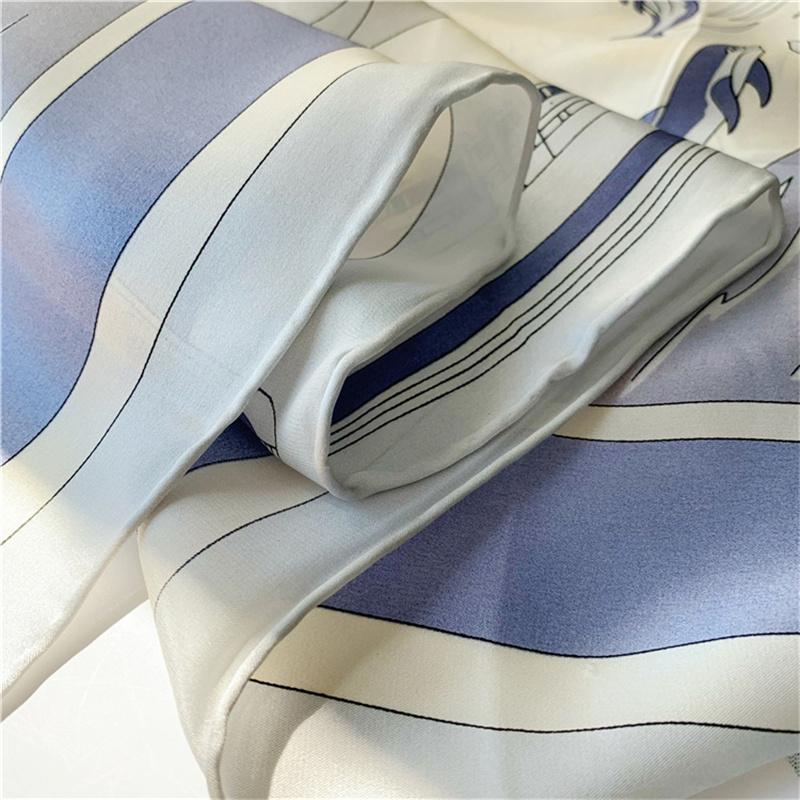 110*110 см квадратный шелковый шарф женский модный принт маленький шейный платок офисный женский пояс для волос носовой платок женский платок шаль шарф