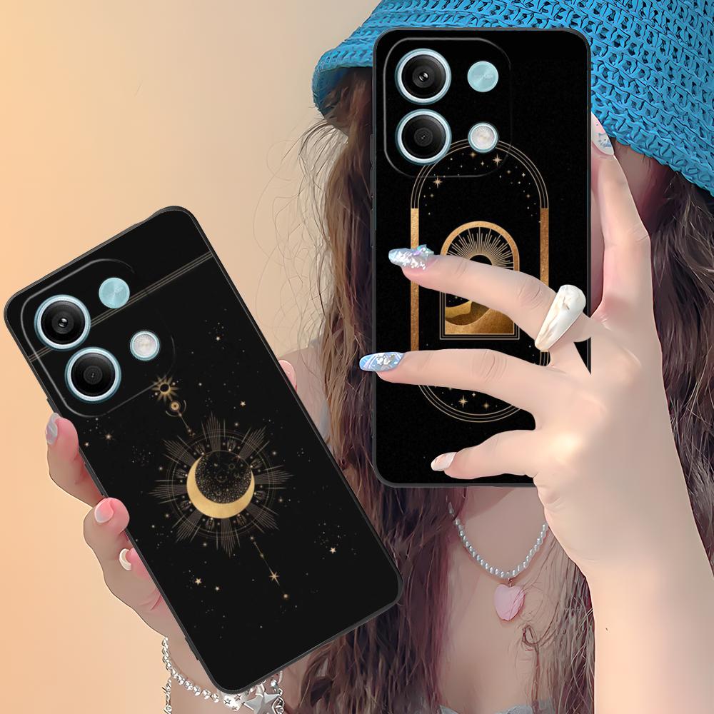 Чехол для мобильного телефона Солнце Луна для Xiaomi Redmi Note 14 13 12 11 S Pro Plus 4G 5G Цветная печать Чехол Роскошный Чехол Красивый