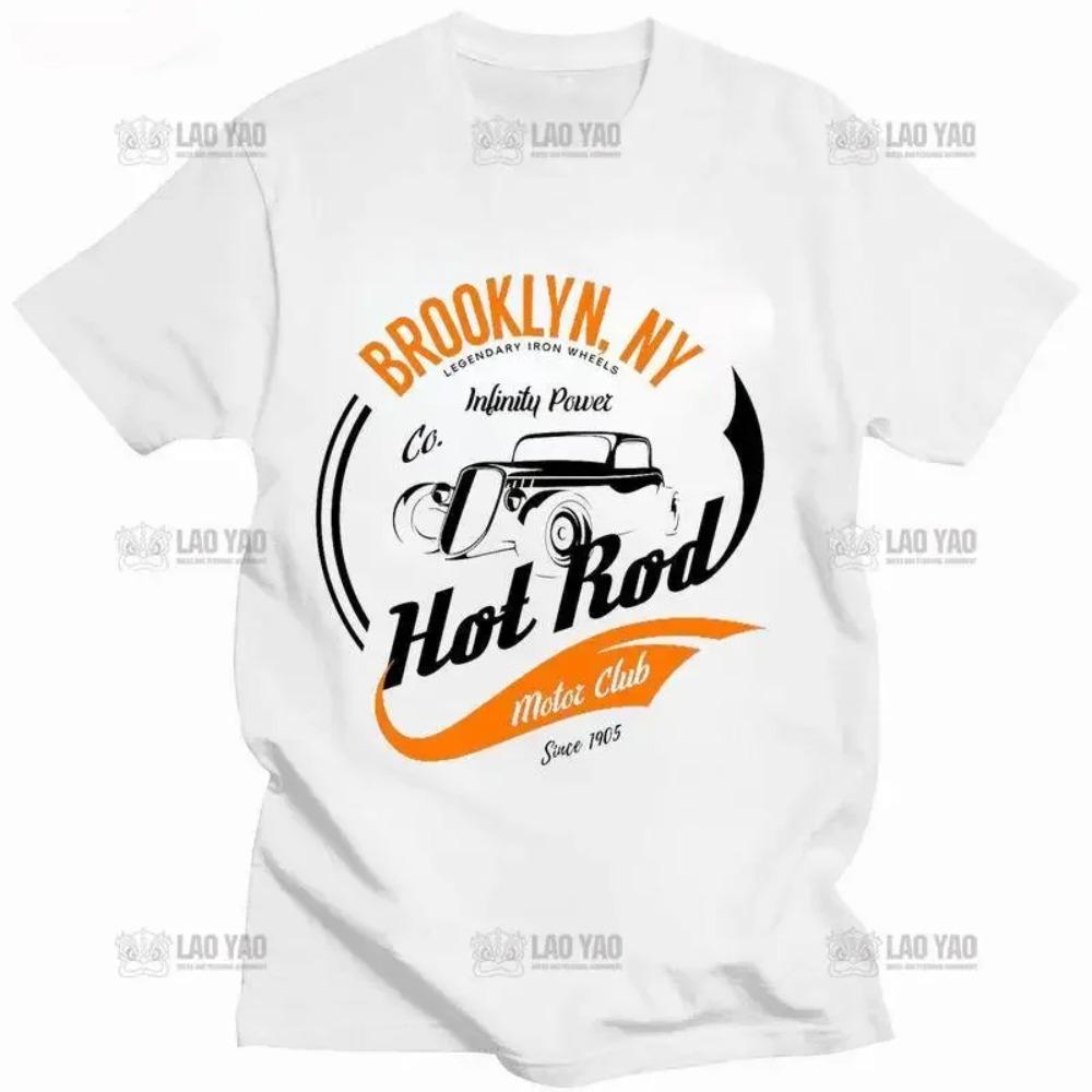 Винтажная футболка Road Devils для автомобиля, мужская, летняя, новинка, с круглым вырезом, в индустриальном стиле, сделай сам, черные футболки, для отдыха