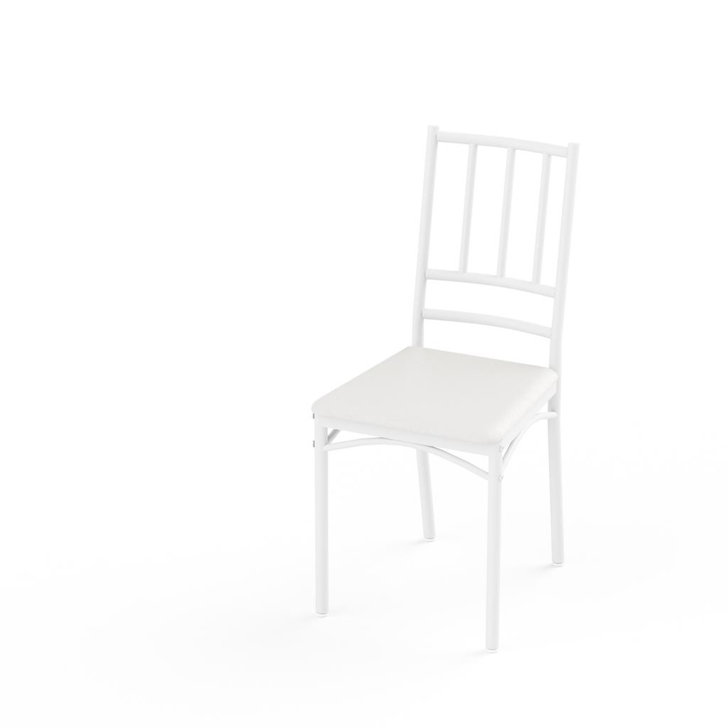 Dining table set, bar table with 4 dining chairs, industrial breakfast table for kitchen, living room, natural color and white, 110cm*60cm*76.5cm