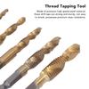 6pcs Titanium Coated Threaded Drill Taps HSS 4341 Drill Tap Set Durable Screw Drill Tap  Drilling