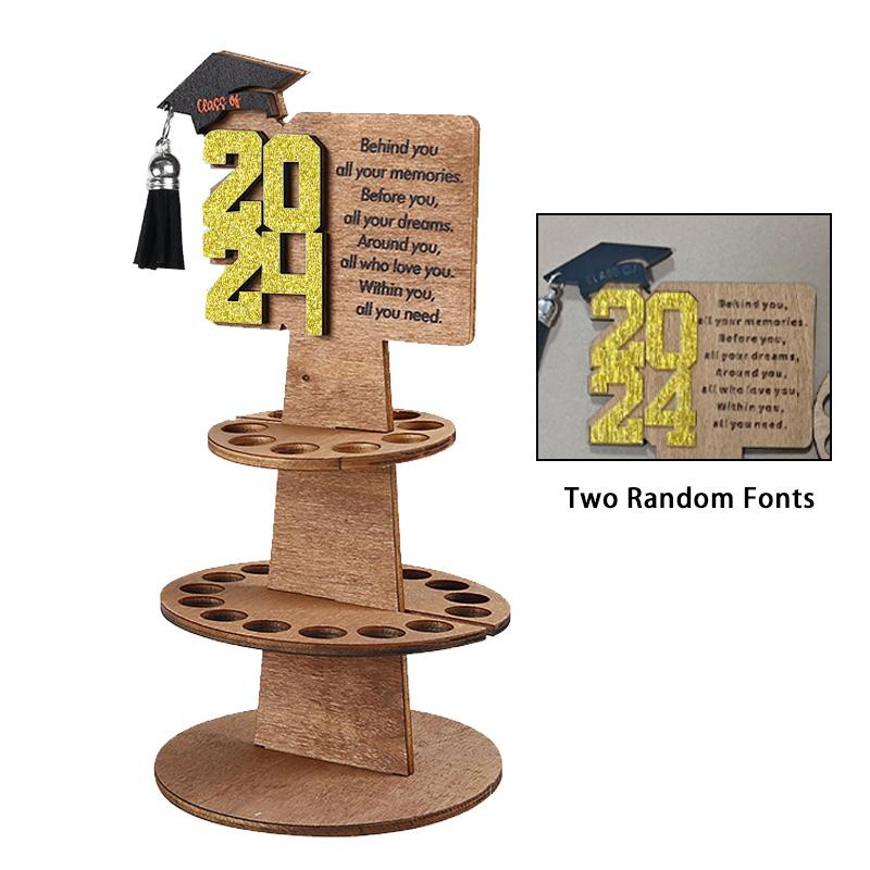 1 шт., простая установка, держатель для денег, поздравительная открытка, подарок на выпускной 2024 года, деревянное украшение