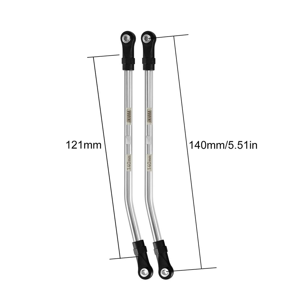 Injora Stainless Steel High Clearance Links With Rod Ends For 110 Rc Crawler Car Trx4 Scx10 Ii Scx10 Iii Vs4-10