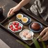 VAKADA Китайские керамические неровные тарелки для фруктов и закусок - Набор из 4 штук