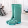 2025 Hot Fashion Women's Candy Color Work Rain Boots Waterproof, Non-slip, Wear Resistant Wellington Rain Boots Wholesale
