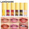 LANGMANNI 6-цветный прозрачный бальзам для губ с гиалуроновой кислотой, глянцевый увлажняющий бальзам для губ, пухлый светлый бальзам для губ