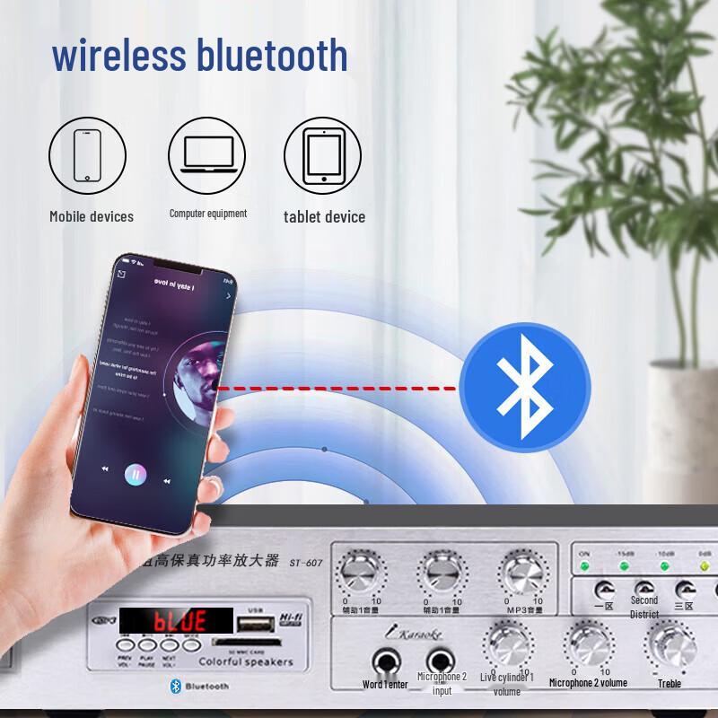 SAST 150 Вт Bluetooth усилитель для громкоговорителей, китайская вилка (адаптер в комплекте) (Китайская версия)