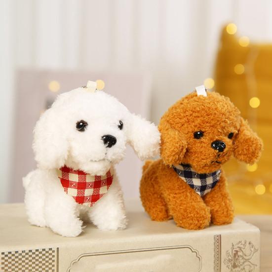 Plush Pendant Lightweight Anti-fade PP Cotton Cute Scarf Teddy Dog Stuffed
