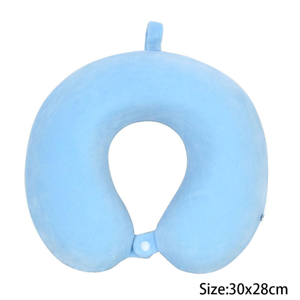 Polyester Solid Color Memory Foam Memory Pillow Ushaped Pillow Soft Comfortable Travel Neck Office Nap Pillow Memory Foam Pillow