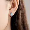 Серьги-кольца из серебра S925 с зелеными листьями, женские украшения, модные подарки на годовщину