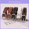 Unisex Style Retro Fashion Leather Belt With Metal Buckle Outdoor Casual Girdle