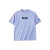 Letter Print Ice-Skin Casual Short Sleeve T-Shirt Unisex Tops Lavender 152328105-2