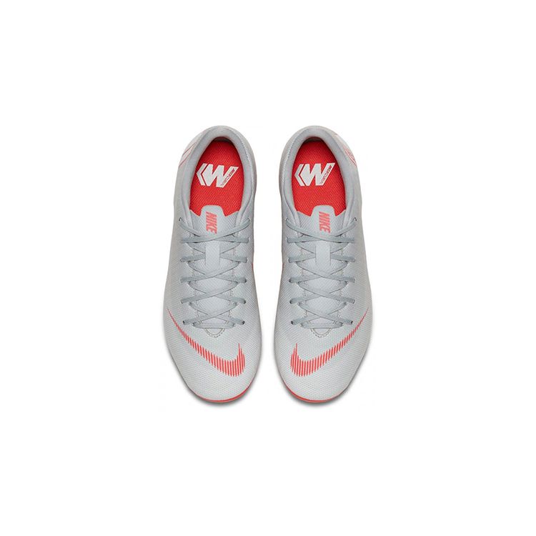 Nike Футбольные бутсы Nike Mercurial Vapor 12 Academy MG GS Вольф Грей Кримсон Детские Шиповки Светло-Кримсон AH7347-060