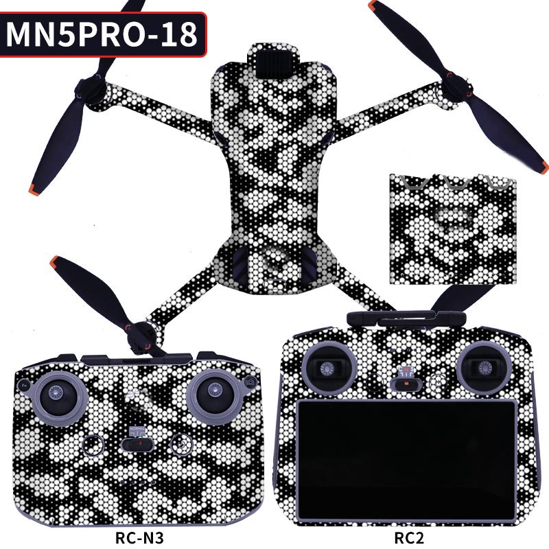 Декоративный набор наклеек для DJI Mini 5 Pro, водонепроницаемая, устойчивая к царапинам оболочка для дрона, контроллера и менеджера батарей