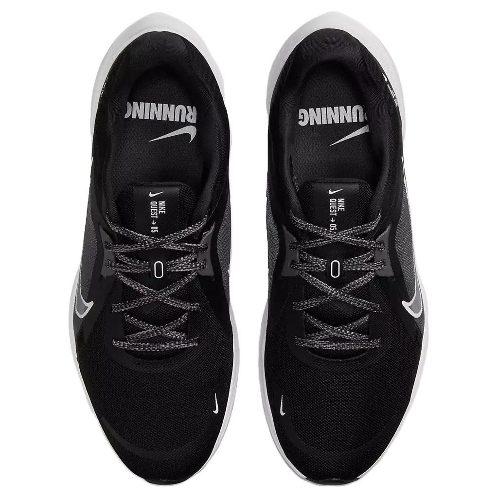 New Nike Quest 5 Anti Slip Wear Resistant Low Top Running Shoes Women's Black White DD9291-002