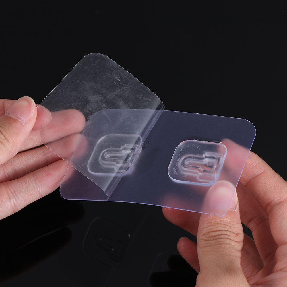 Seamless Punch-free Self-Adhesive Transparent Plug Fixer Plug Sticker Socket Holder