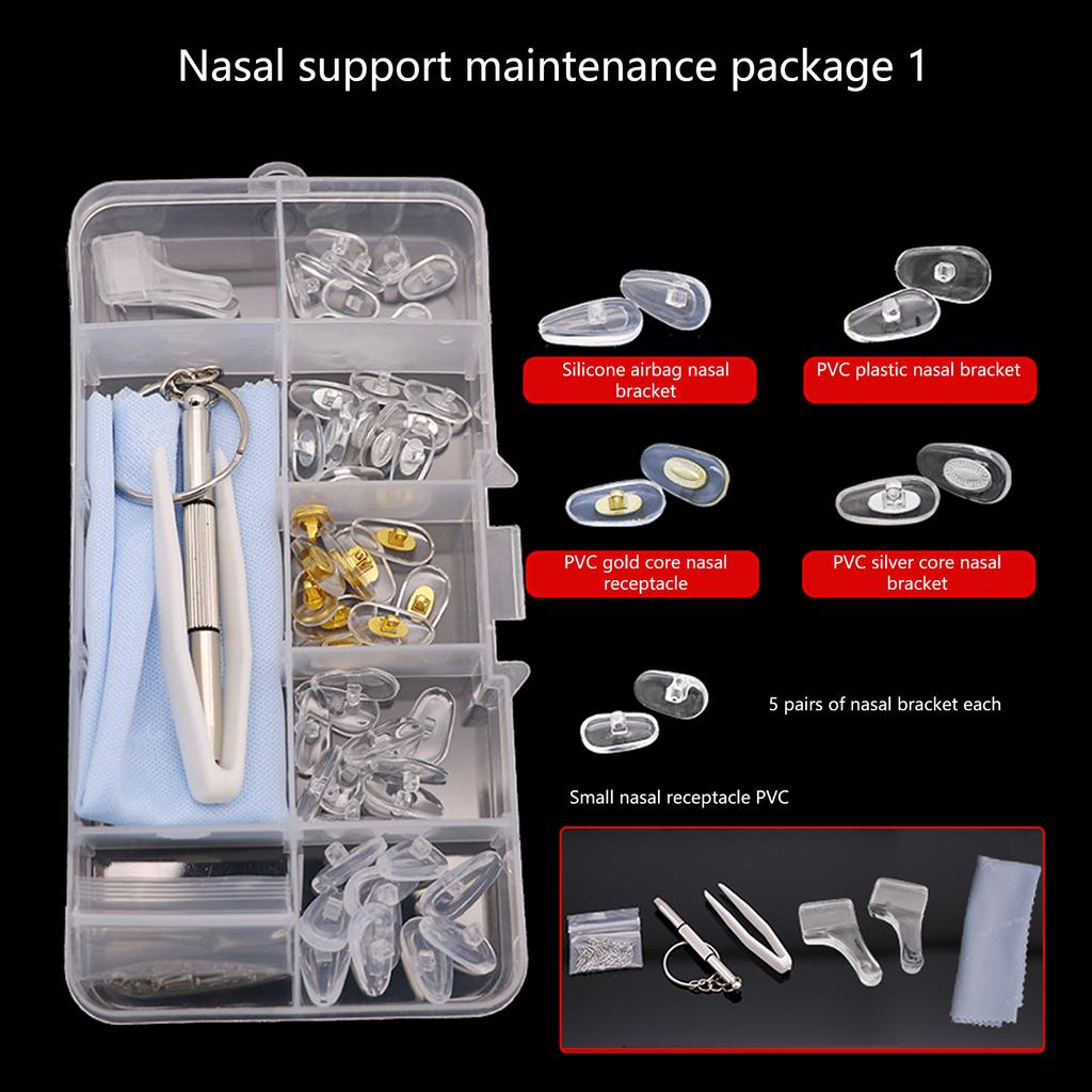 25 пар/набор Силиконовые носоупоры для очков Мягкие носоупоры Очки Противоскользящие носоупоры Инструменты для ухода за глазами Аксессуар для очков