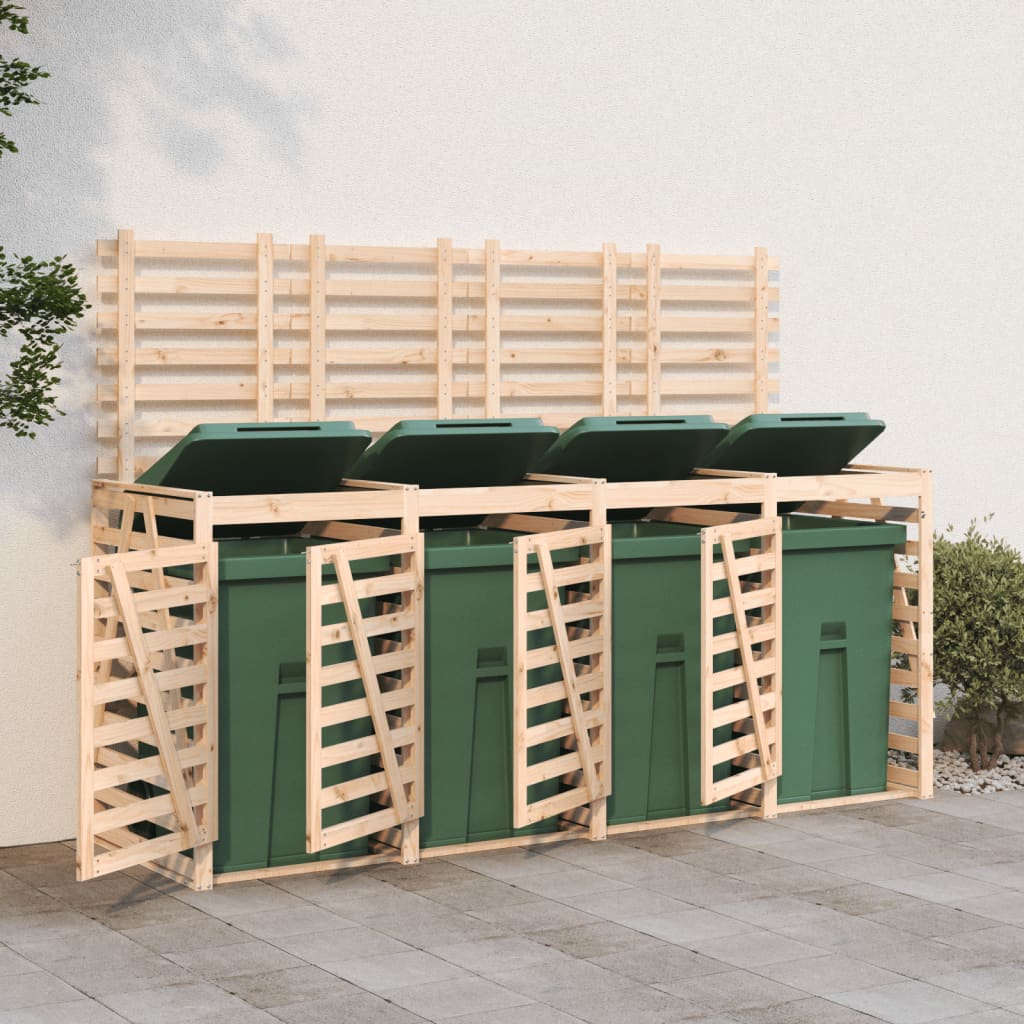 4 Ton Waste Bin Enclosure Solid Pine Wood