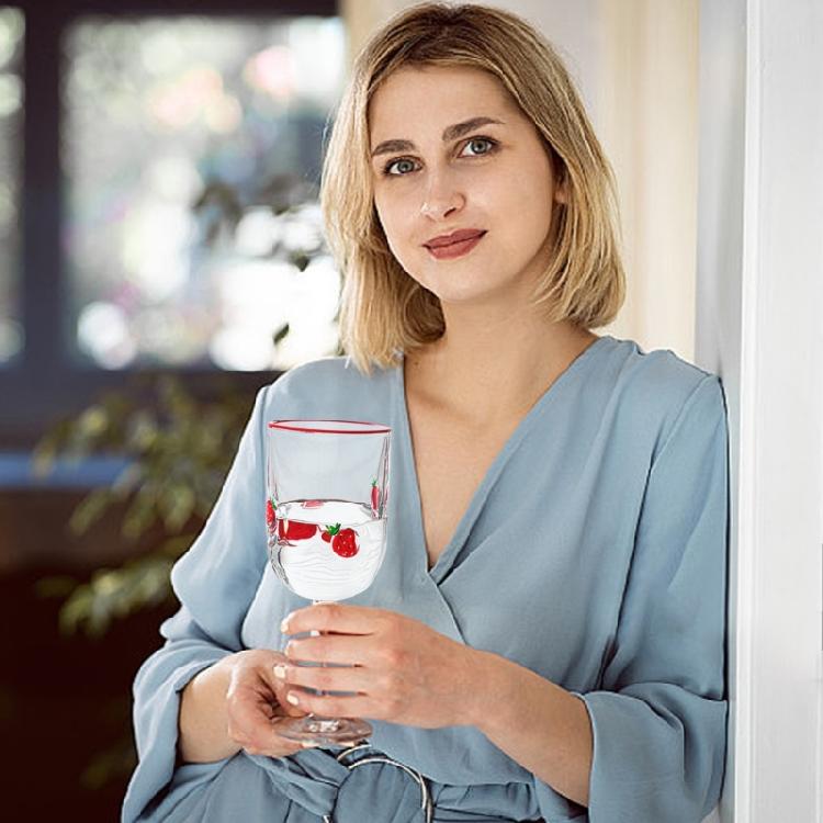 Lemon Decorated 360ml Drinking Glasses Shatters Resistant Clear Pubs Glasses For Gift Home Kitchens Party Supplies