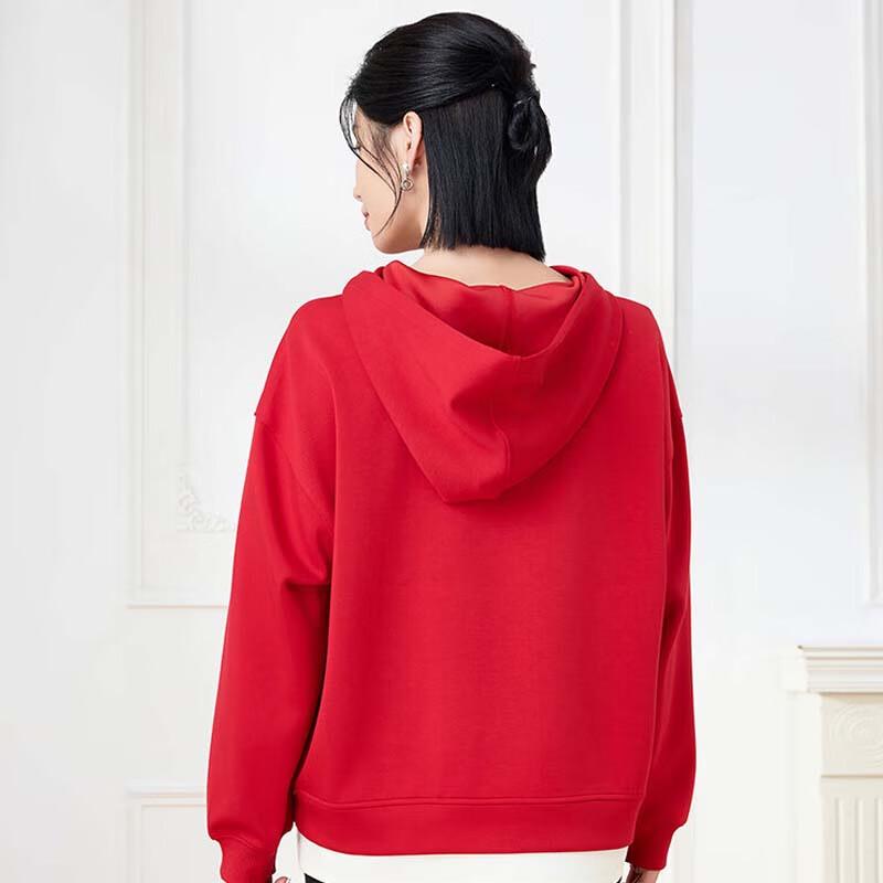 JESSIE Женский свитшот с капюшоном и комбинированным низом DPFFT082