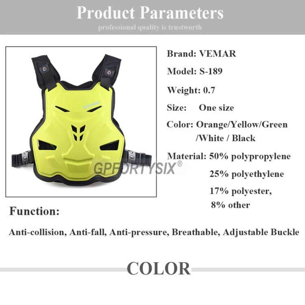 VEMAR Adult Motorcycle Armor Snowboard Spine Chest Body Protection MTB Motocross Racing Protective Vest Jackets Back Protector