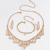 Мода Коготь Цепь Стразы Ожерелье Браслет Серьги Набор Вечернее Платье Ключичная Цепочка Ожерелье Женщины