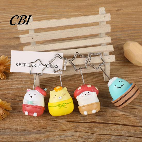 Sturdy Note Clip Holder Animal Shaped Resin Holder, Cute Desk Memo Photo Stand, Adjustable Angle Card Creative Office Desktop Decor, Paper Funny Gift