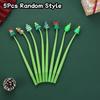 5Pcs Christmas Series Shake Pen 0.5Mm Neutral Pen Creative Cute Gel Pen Student Prizes Stationery School Office Supplies Gift