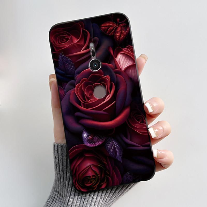 Модный черный чехол с принтом кролика для молочного чая для Sony Xperia XZ2/SO-03K Черный чехол для Sony Xperia XZ3/SO-01L Мягкий чехол с защитой от царапин