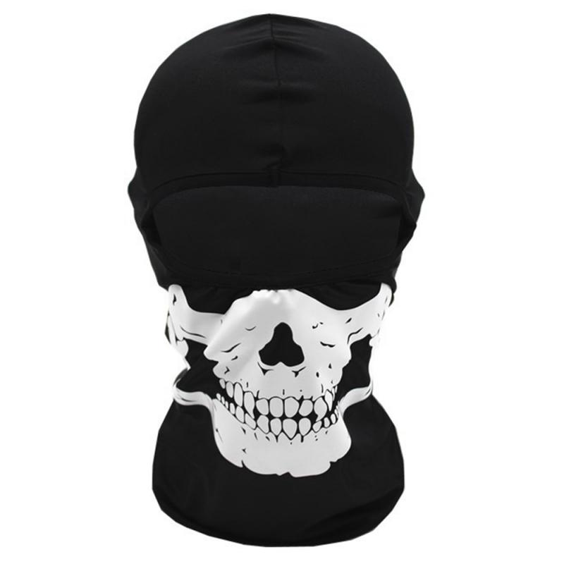 Мотоциклетная Балаклава с принтом черепа, мото-маска для лица, ветрозащитная, для катания на лыжах, для головы, шеи, для велоспорта, для байкера, для мужчин, для шлема, подкладка