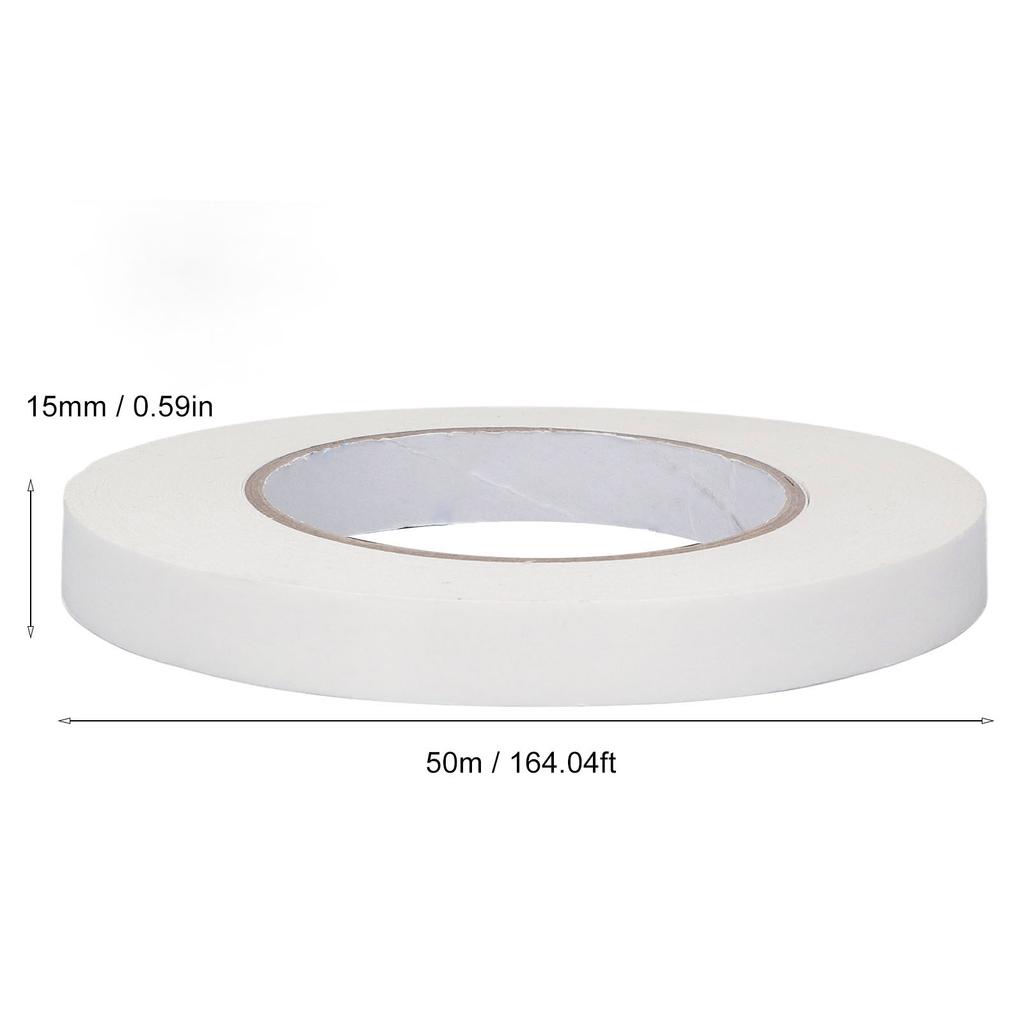 2 шт. Двусторонняя лента шириной 15 мм, длиной 50 м, полиэтиленовая водонепроницаемая лента, клейкая для фиксации