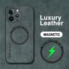 Magnetic For Magsafe Leather Case For iPhone 15 Pro Max 14 13 12 Pro Max 11 Sheepskin Leather Iron Ring Magnetic Case Cover
