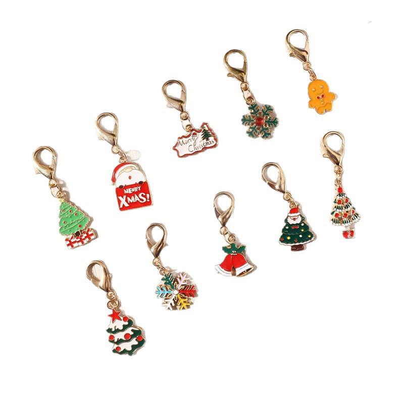 1 шт. Эмалированная декоративная клипса для рюкзака для ключей, для вечеринки, из сплава, подвески для сумки, рождественский брелок, подарки, кошелек для хранения, эстетика