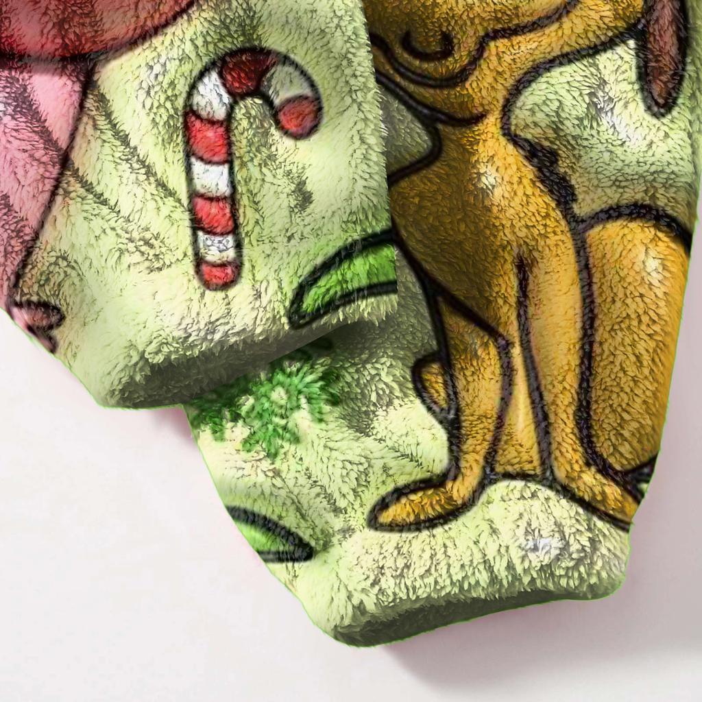 Women's Christmas  Print Trousers With Drawstring Cuffs Casual Pants And Pajamas