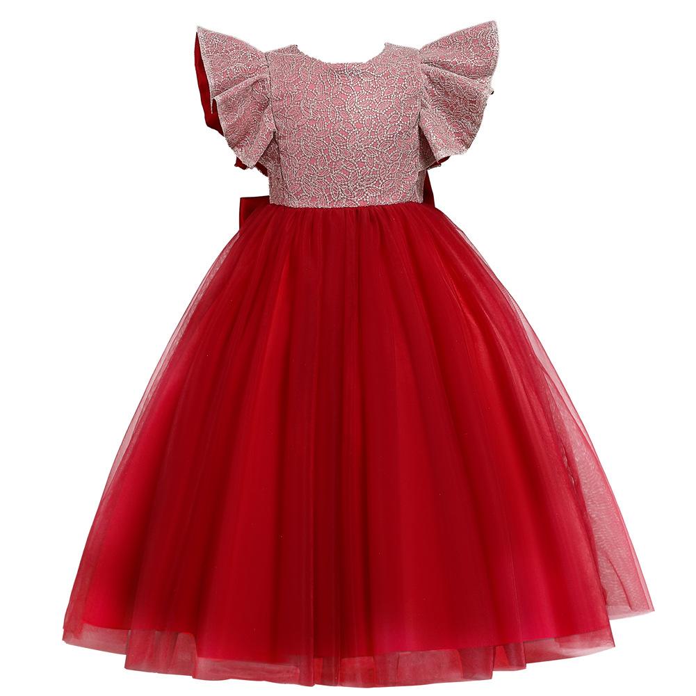 Children's Catwalk Evening Dress In The Big Children's Dress Princess Dress Sparkling Kids Birthday Dress Elegant Soft Party Dress Ball Gown for Girls