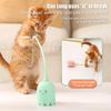 Интерактивные игрушки для кошек USB, электрические интеллектуальные катящиеся шарики, игрушки для кошек, силиконовые для домашних животных, автоматический вращающийся хвост мыши, дразнящая палочка для котенка