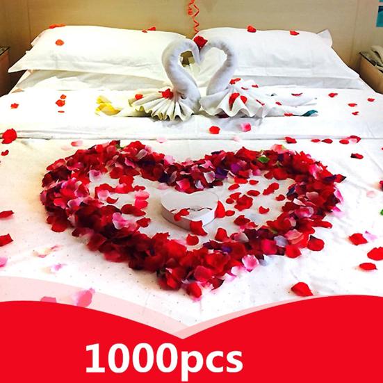 1000 шт. искусственные лепестки цветов долговечные многофункциональные мягкие имитация лепестков розы конфетти украшения для украшения банкета